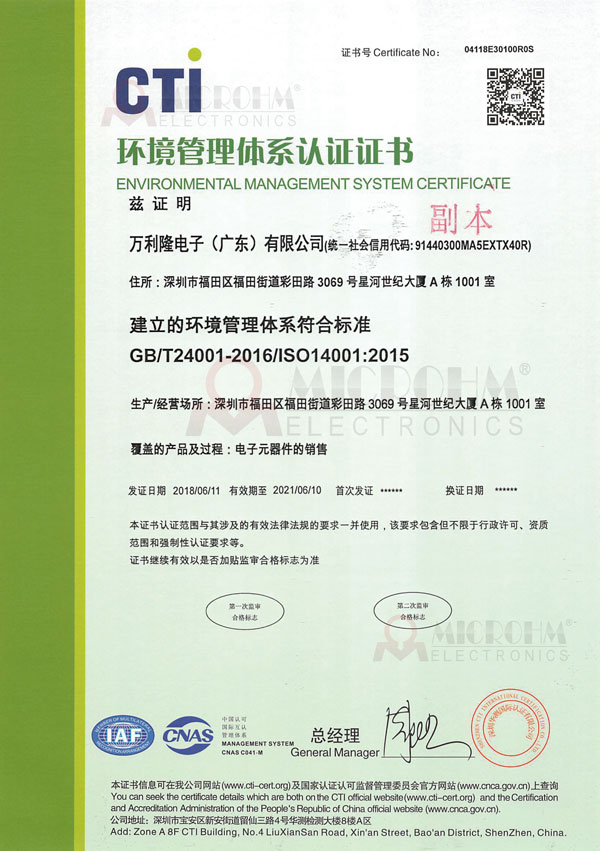 ISO14001:2015 質(zhì)量管理體系